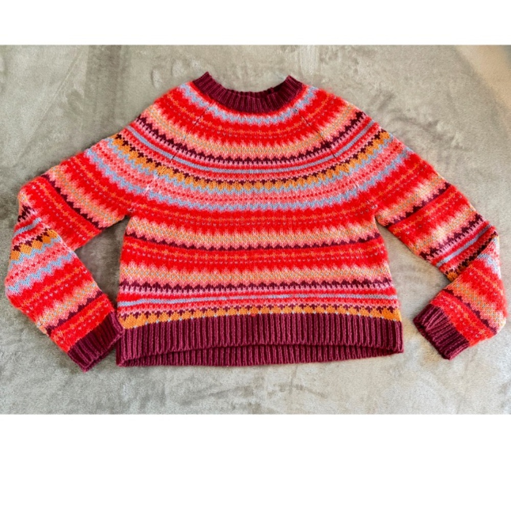 American Eagle Outfitters Multicolor Striped Crew Neck Sweater